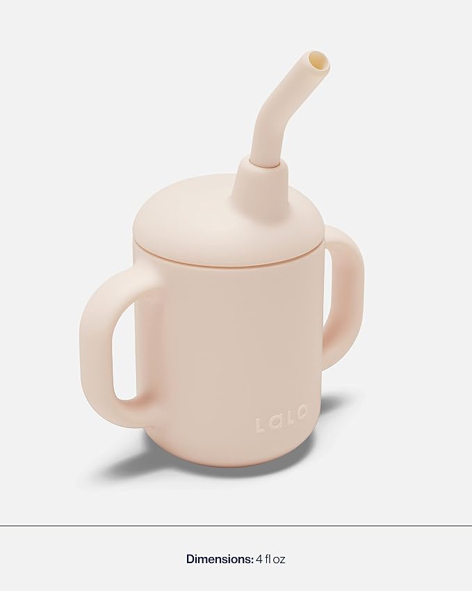 Lalo Little Cup, Non-Toxic Silicone Straw Cup - Image 4