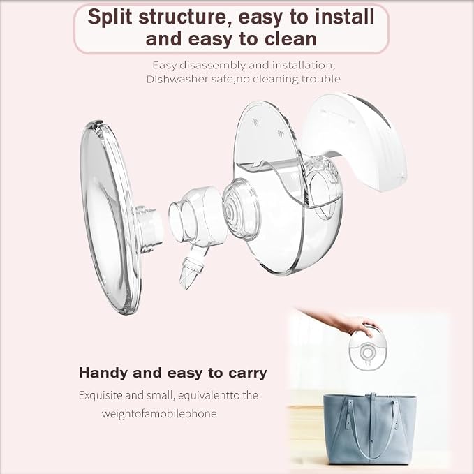 Wearable Breastfeeding Pump, 4 Modes & 12 Levels, Hands Free Breast Pump - Image 6