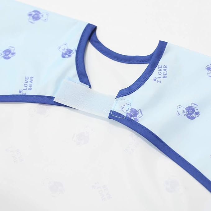 Long Sleeve Waterproof Bib for Toddlers – Feeding Smock for Baby Mealtime - Image 3