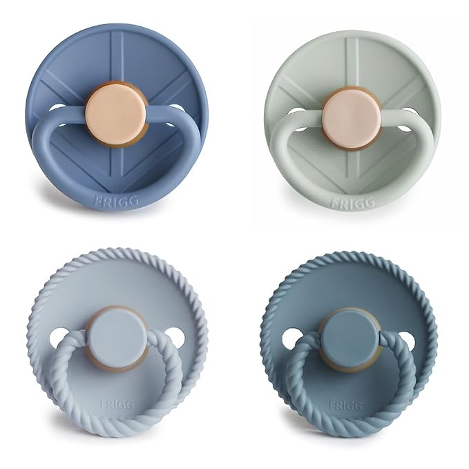 FRIGG Natural Rubber Baby Pacifier 4-Pack Skyline Serenity | Made in Denmark | - Image 2