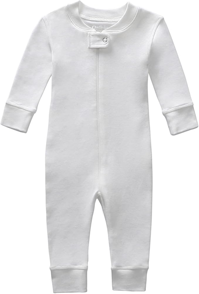Owlivia Organic Cotton Baby Boy Girl Zip up Sleep 'N Play Pjs, Long Sleeve by Owlivia