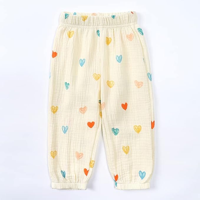 MYGBCPJS Baby Boys Girls Cotton Linen Trousers Kids Casual Ankle Pants Loose - Image 3