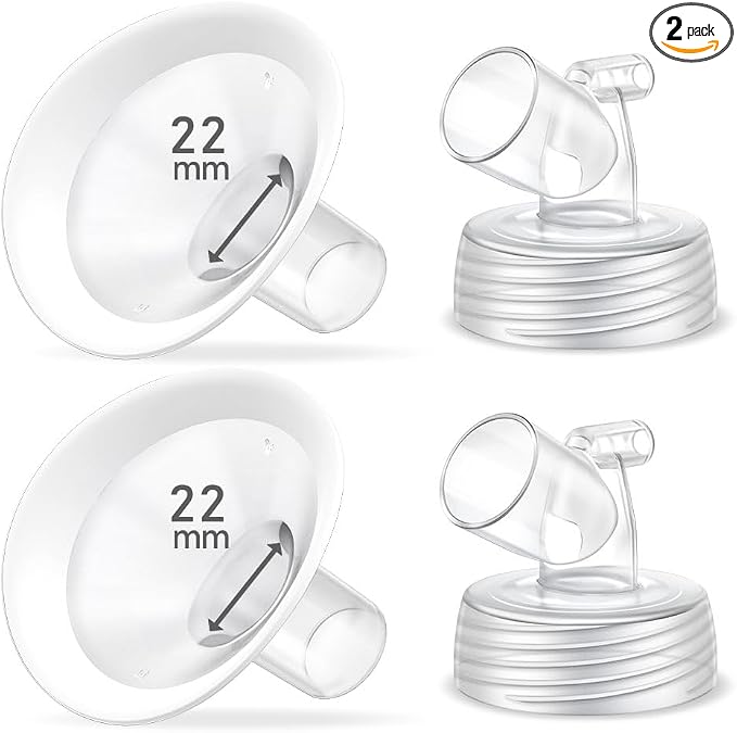 2 Packs 22mm Flange Set, Updated Soft Rim Shield and Wide Mouth Base Connector by IVARONAL