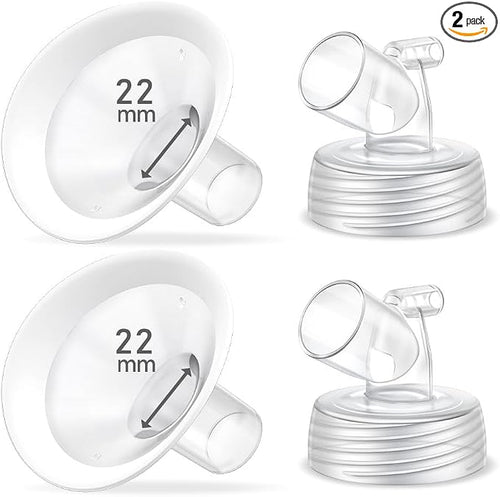 2 Packs 22mm Flange Set, Updated Soft Rim Shield and Wide Mouth Base Connector by IVARONAL