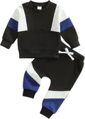 Kupretty Toddler Baby Boy Fall Winter Clothes Color Block Long Sleeve by Kupretty