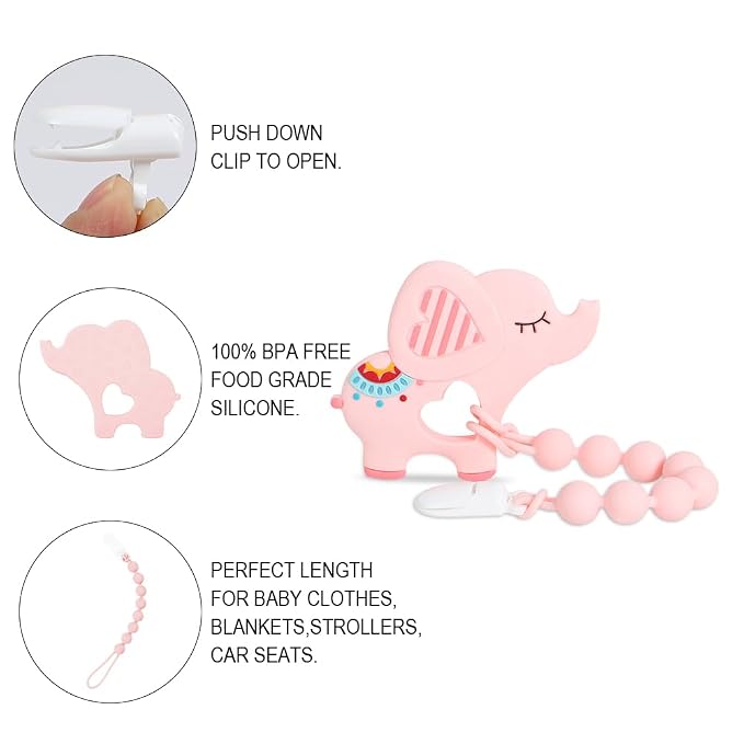 Baby Teething Toys, Food Grade Silicone Teether - Image 2