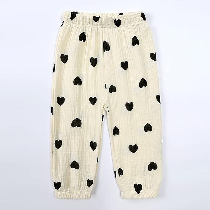 MYGBCPJS Baby Boys Girls Cotton Linen Trousers Kids Casual Ankle Pants Loose - Image 3