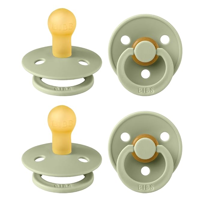 BIBS Pacifiers - Colour 4-Pack | BPA Free Baby Pacifier | Round Nipple Binkies by BIBS