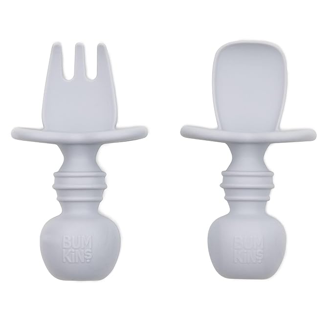 Bumkins Baby Utensils Set, Chewtensils Silicone Spoons by Bumkins