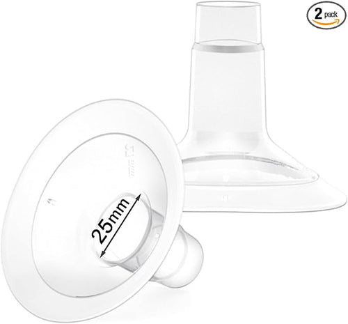 2 Count of 25mm Breast Pump Flanges Compatible by Mompmuir