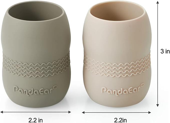 PandaEar Silicone Baby Feeding Set| 2 Pack Silicone Divided Suction Plate and 2 - Image 4