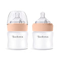 Yooforea Silicone Coated Glass Baby Bottle, 0M+ Slow Flow Nipple I Anti-Colic by Yooforea