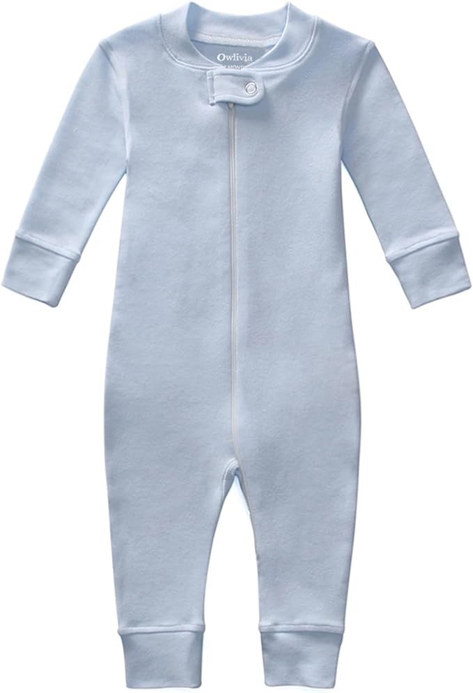 Owlivia Organic Cotton Baby Boy Girl Zip up Sleep 'N Play Pjs, Long Sleeve by Owlivia