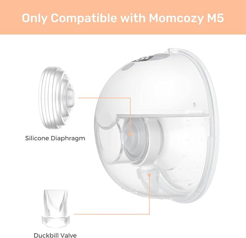 10PCS M5 Breast Pump Parts, Original Mom Cozy M5 Breastfeeding Essential - Image 2