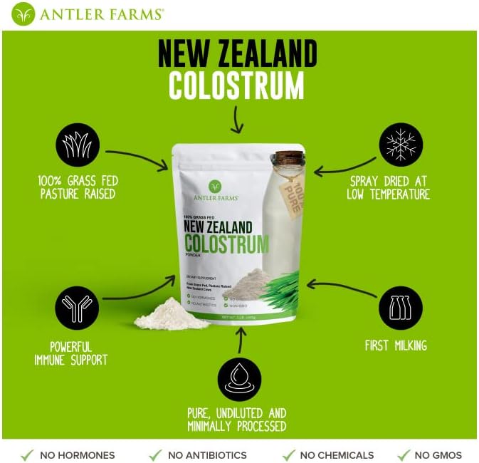 Antler Farms 100% Pure New Zealand Colostrum, 30 Servings, 1 lb - Image 5