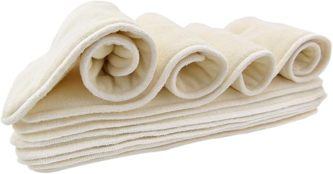 Nora's Nursery Baby Cloth Pocket Diapers Inserts 10 Pack by NorasNursery