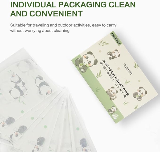 30/60pcs Baby Disposable Bibs-Individually Packaged, Leak Proof and Convenient - Image 6