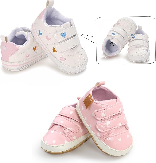 Clowora Baby Boys Girls Shoes Non-Slip Rubber Sole Sneakers Infant First - Image 4