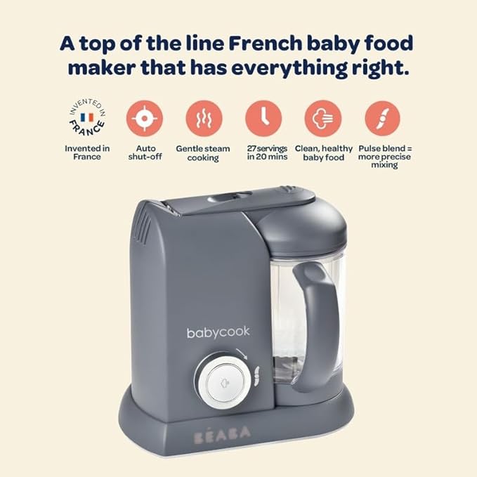 BEABA Babycook Solo 4 in 1 Baby Food Maker, Baby Food Processor, Steam Cook + - Image 2