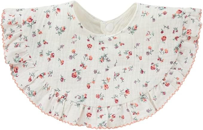Nishine 4 pcs Unisex Baby Muslin Bandana Drool Bibs 360 Degree Rotatable Cotton - Image 3