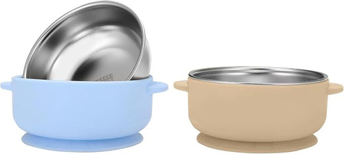 2 Pack Stainless Steel Baby Bowls by Wesketch