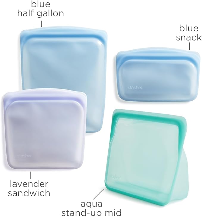 Stasher Premium Silicone Reusable Food Storage Bags, Lunch Bag, Travel - Image 5