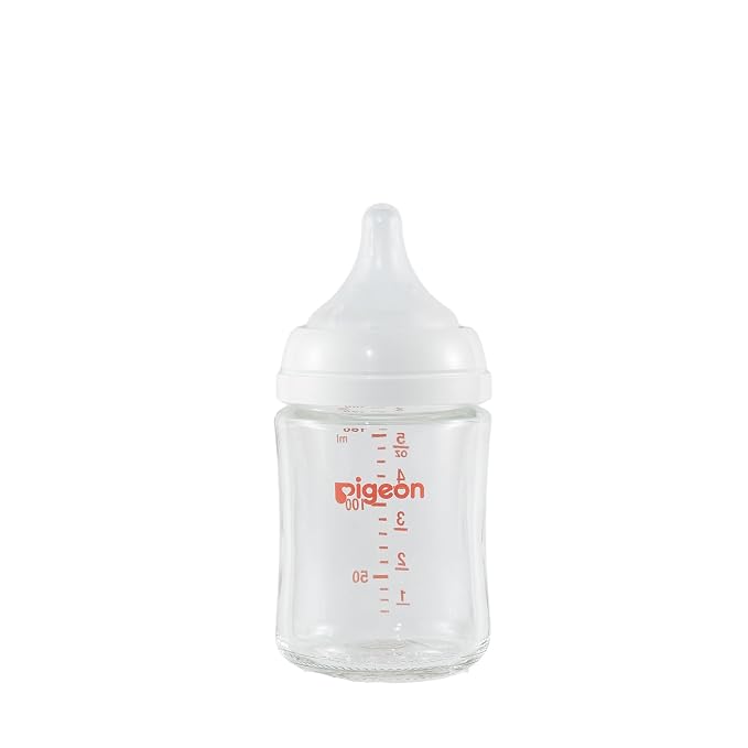 Pigeon Glass Nursing Bottle Wide Neck, Nurture & Nest, Anti-Colic, Streamlined - Image 2