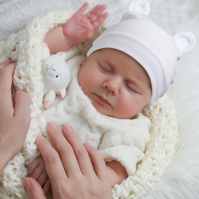 DRESHOW BQUBO 6 Pack Baby Hats for Boys Girls Unisex Baby Hat Soft Knit Cap - Image 3