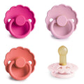FRIGG Natural Rubber Baby Pacifier 4-Pack Rosy Romance | Made in Denmark | by mushie