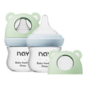 Natural Glass Baby Bottle for Breastfeeding Babies, 3oz Newborn Anti-Colic Baby by yanyoyo