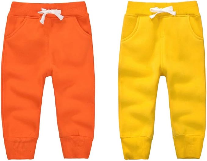CuteOn Unisex Toddler Jogger Pants Kids Cotton Elastic Waist Winter Baby by CuteOn