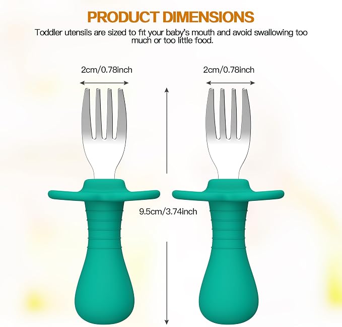 Baby Forks Toddler Forks for Self Feeding, Kids Forks - Image 2