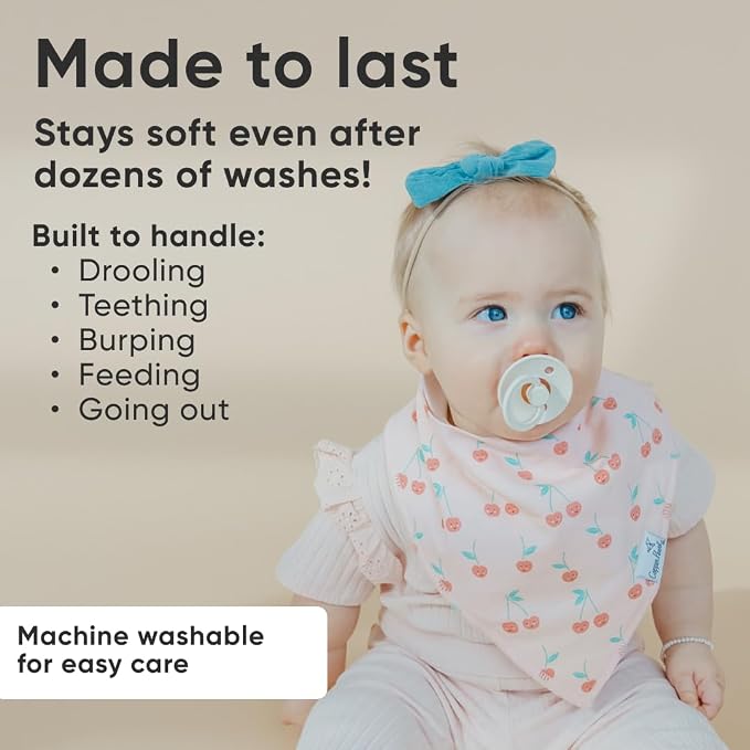 Copper Pearl 4 Pack Soft Cotton Baby Bibs - Image 3