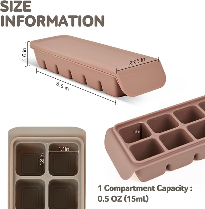 Silicone Freezer Trays with Lid, 0.5oz 12 Section - Image 5
