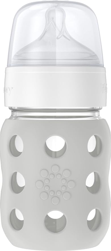 Lifefactory 8-Ounce Wide Neck Glass Baby Bottle by Lifefactory