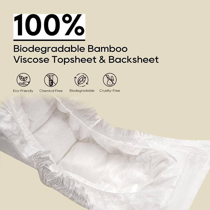 ECO BOOM Diapers, Viscose from Bamboo Diapers, Natural Soft Disposable Nappies - Image 3