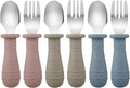 PandaEar Toddler Utensils, 6 Pack Kids Spoons and Forks, 18/8 Stainless Steel & by PandaEar