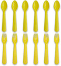 12 Pcs Kids Spoons and Forks Toddler Utensils Plastics Reusable Silverware Baby by Muulaii