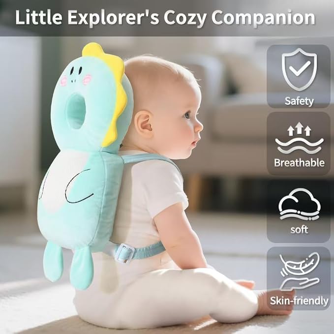 GINMOON Baby Head Protector Backpack, Lightweight and Breathable, Baby Walking - Image 5
