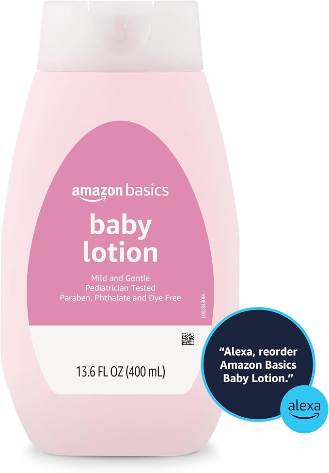 Amazon Basics Baby Lotion, Mild & Gentle, Lightly Scented, 13.6 Fl Oz - Image 3