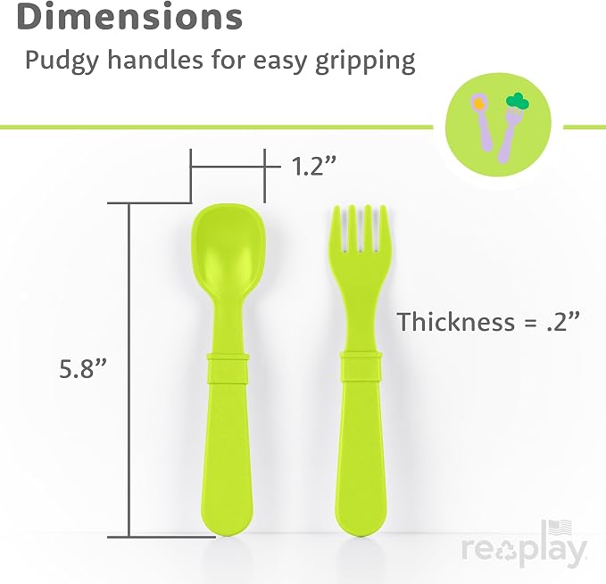 Re-Play Toddler Forks and Spoons Set - Image 8