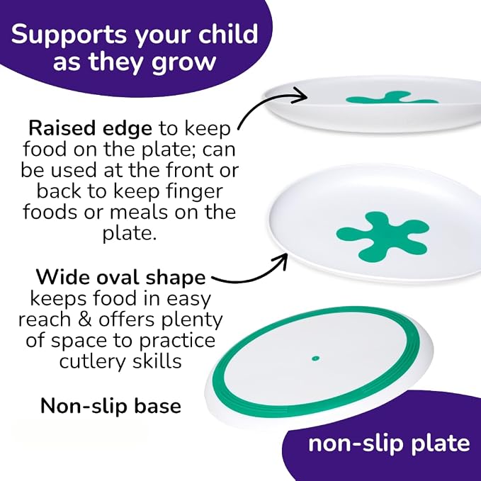doddl Baby and Toddler Plate, Non-Slip Base, Ergonomic Toddler Dishes - Image 3