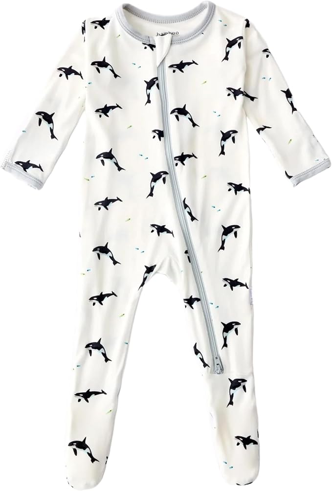 Bamboo Little Soft Baby Footie Pajamas, Baby Clothes, Newborn Sleepers by BambooLittle