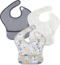 Mess Proof Baby Bib 3 Pack, Waterproof Led Weaning Baby Feeding Bibs by CivaruaKids