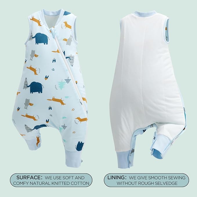 Duomiaomiao 2.5 TOG Toddler Sleep Sack 3-4T 100% Cotton Winter Side Open Zipper - Image 7