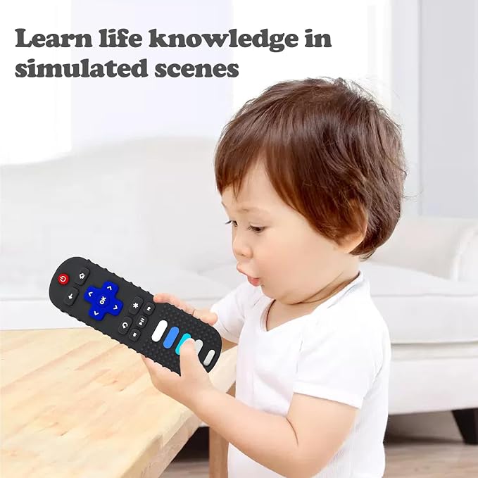 2-Pack Baby Teething Toys-TV Remote Control Shape Silicone Infants Teething Toys - Image 6