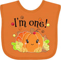 inktastic I'm One- Pumpkin Birthday Autumn Baby Bib by Inktastic