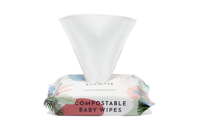 Eco Wave Baby Wipes, 100% Compostable Eco-Friendly Bamboo Wipes, Hypoallergenic - Image 6