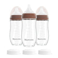 Natural Glass Baby Bottles Gentle & Extra Slow Flow, Newborn Breastfeeding by Numvim