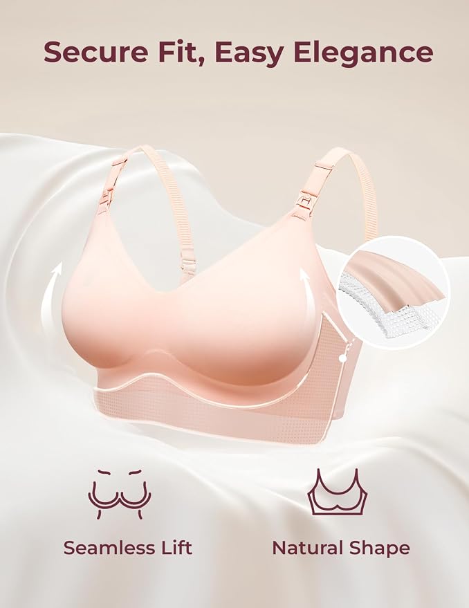 Momcozy Nursing Bras for Breastfeeding, YN21 Seamless Ultra Comfort Maternity - Image 4